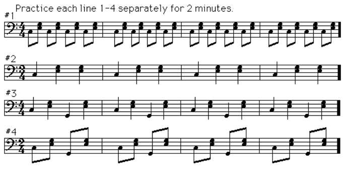 Left Hand Chording Patterns